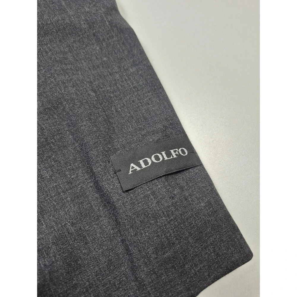 Adolfo Suit Mens 52 Long Gray 100% Wool Veracruz 2 Piece 48x36 Mexico NWT FLAW